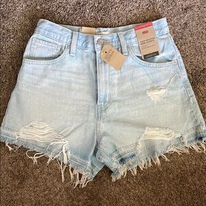 Levi's Blue Jean Shorts Distressed Vintage Style